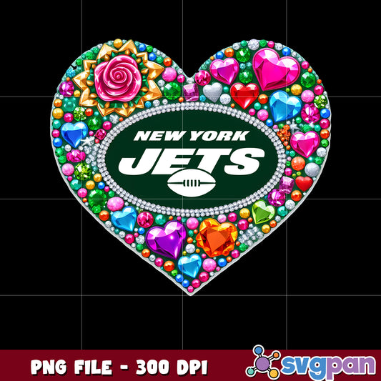 Nfl diamond heart new york jets png, super bowl 2025 png, national football league png
