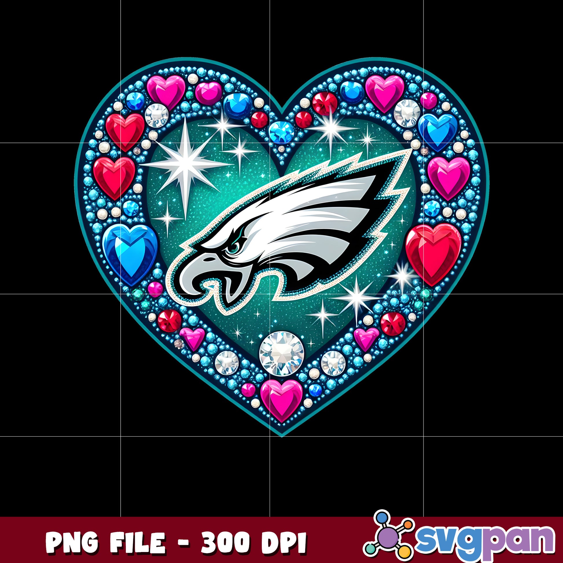 Nfl diamond heart philadelphia eagles png, super bowl 2025 png, national football league png