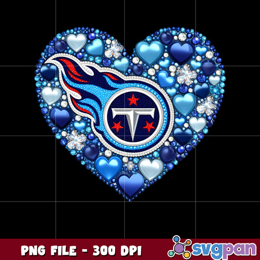 Nfl diamond heart tennessee titans png, super bowl 2025 png, national football league png