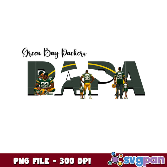 Nfl green bay packers papa design png, nfl american football png, nfl logos png