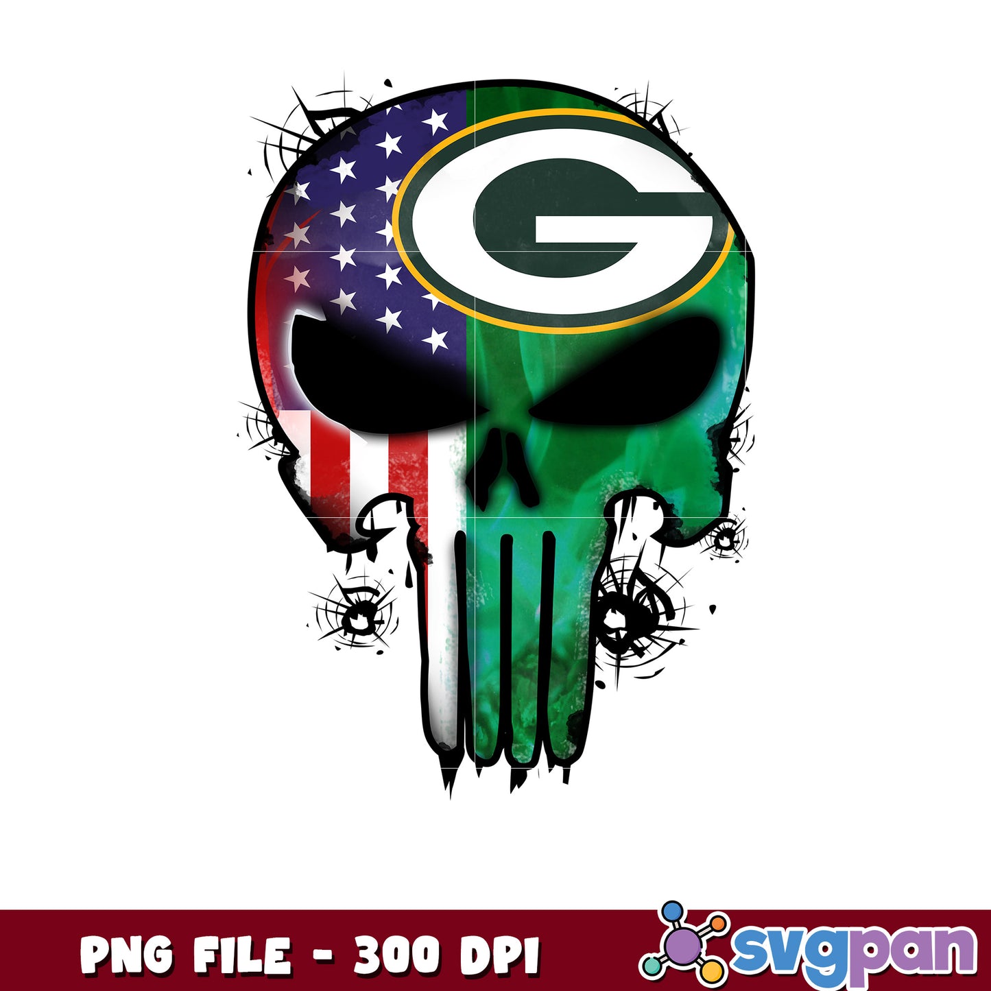 Nfl green bay packers skull png, national football league 2025 png, nfl png