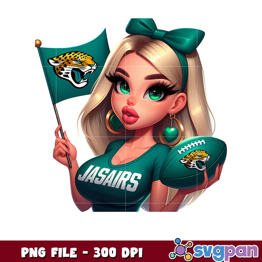 Nfl jacksonville jaguars cheerleader girl design png, american football league png, nfl teams png