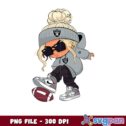 Nfl las vegas raiders cool girl design png, nfl american football png, nfl games png