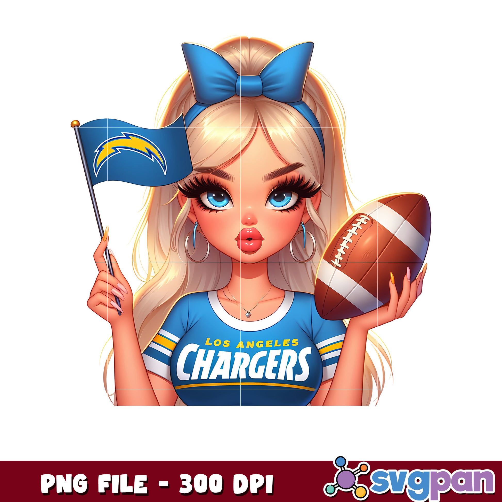 Nfl los angeles chargers cheerleader girl design png, american football league png, nfl teams png