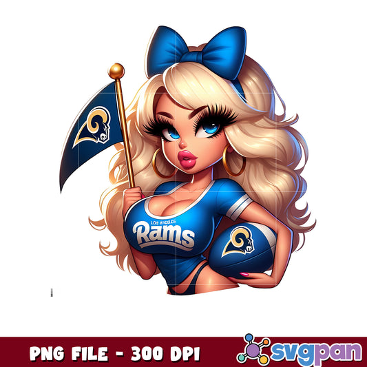 Nfl los angeles rams cheerleader girl design png, american football league png, nfl teams png