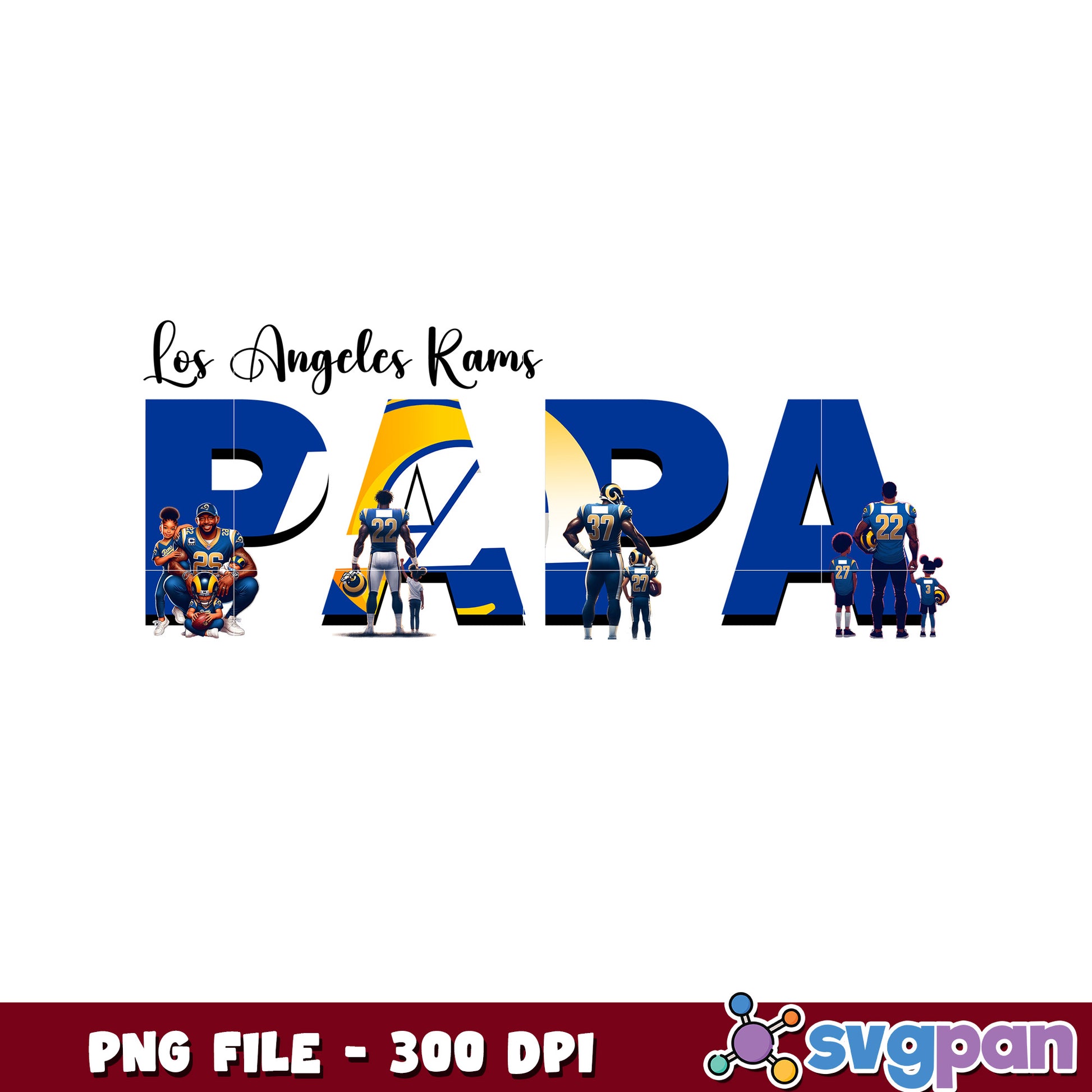 Nfl los angeles rams papa design png, nfl american football png, nfl logos png