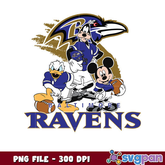Nfl mickey mouse baltimore ravens png, nfl png​, national football league png