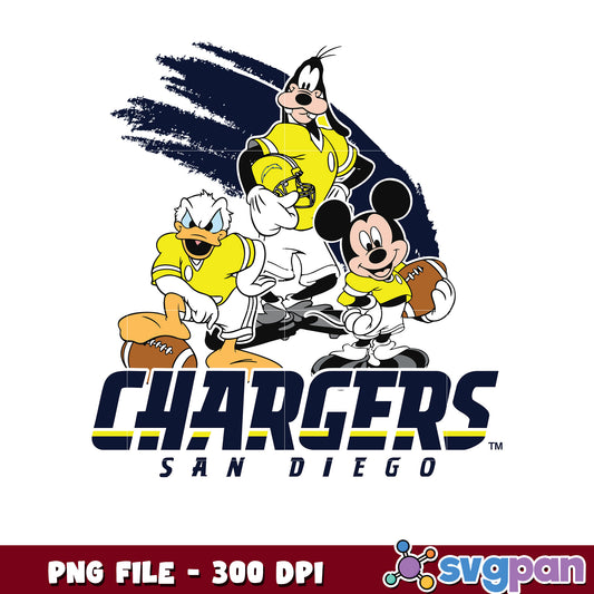Nfl mickey mouse chargers san diego png, nfl team logo png​, national football league png