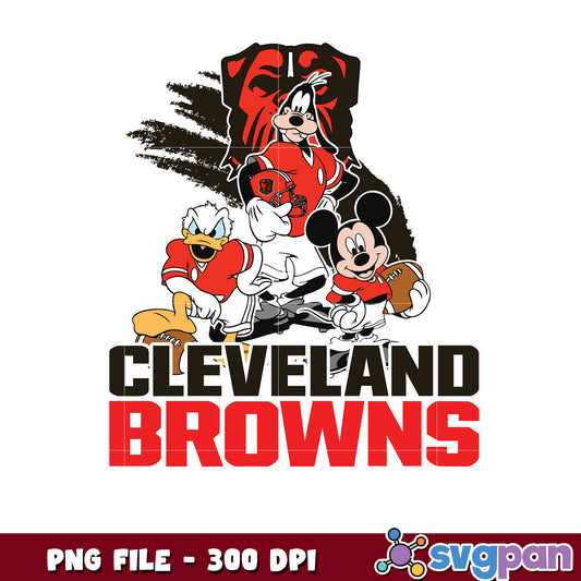 Nfl mickey mouse cleverland browns png, nfl png​, national football league png