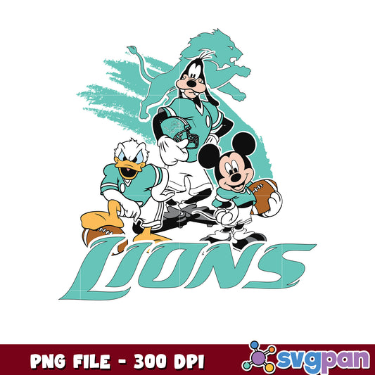 Nfl mickey mouse detroit lions png, nfl png​, national football league png