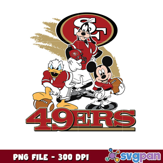 Nfl mickey mouse  san fransisco 49ers png, nfl team logo png​, national football league png
