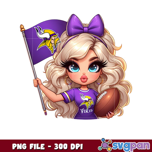 Nfl minnesota vikings cheerleader girl design png, american football league png, nfl teams png