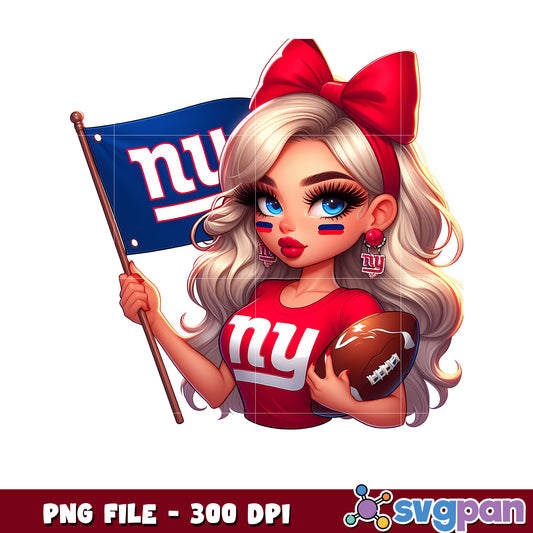 Nfl new york giants cheerleader girl design png, american football league png, nfl teams png