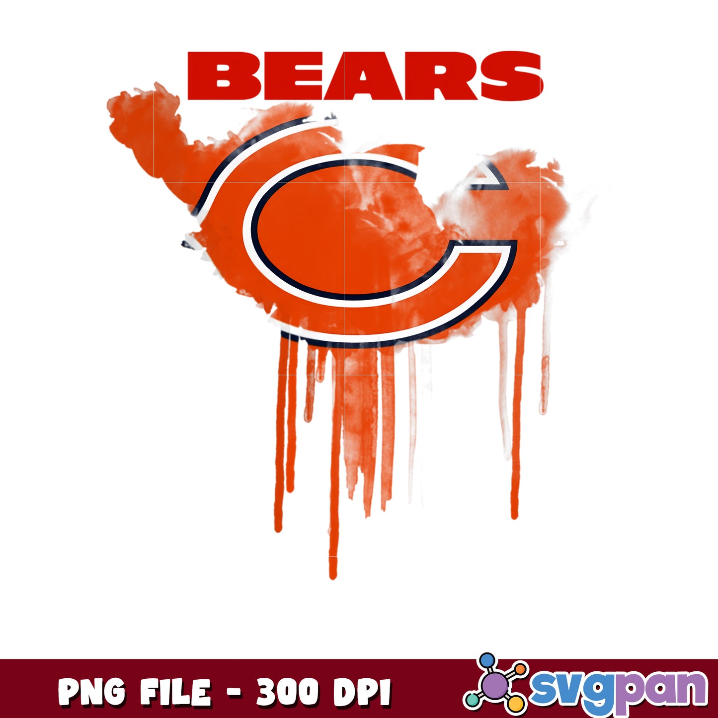 Nfl paint drip chicago bears png, nfl teams 2025 png, national football league png