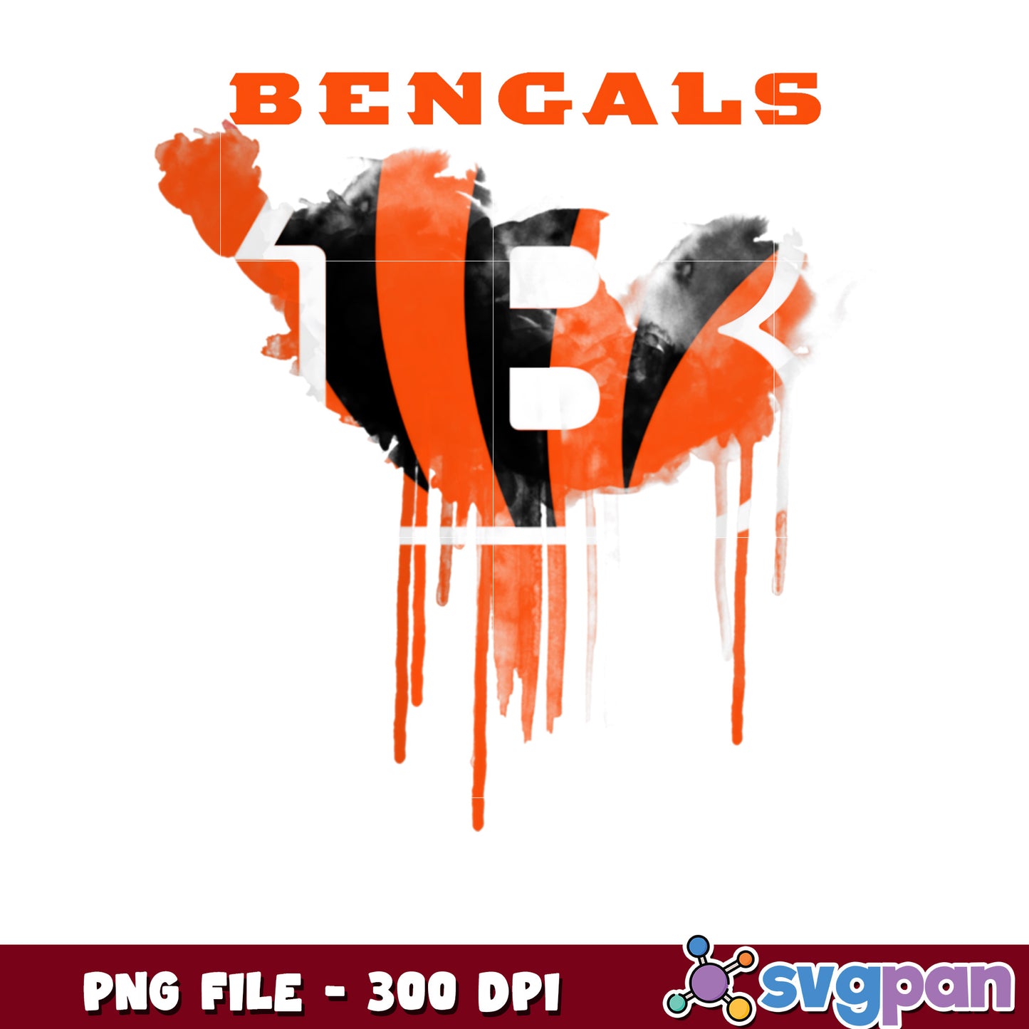 Nfl paint drip cincinnati bengals png, nfl teams 2025 png, national football league png