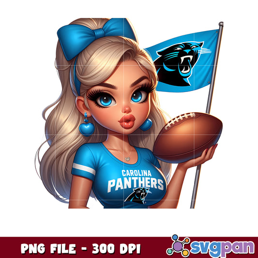 Nfl panthers team cheerleader girl design png, american football league png, nfl teams png