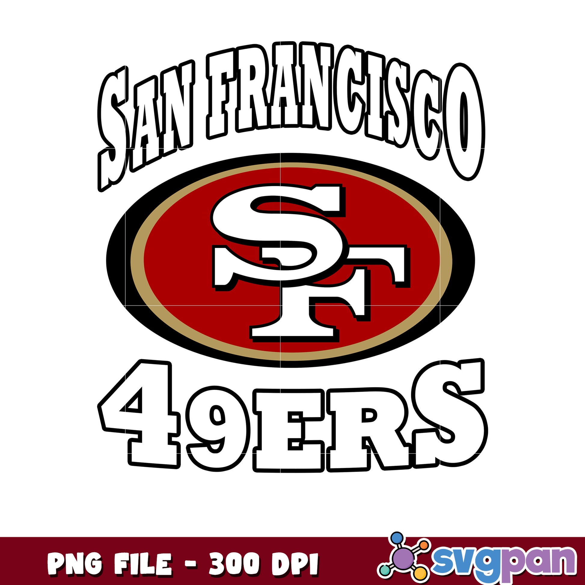 Nfl san francisco 49ers team logo png, nfl teams 2025 png, nfl shirt png