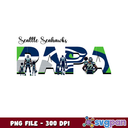 Nfl seattle seahawks papa design png, nfl american football png, nfl logos png