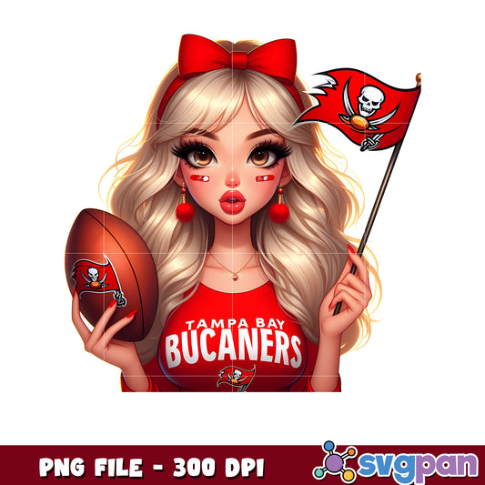 Nfl tampabay buccaneers cheerleader girl design png, american football league png, nfl teams png
