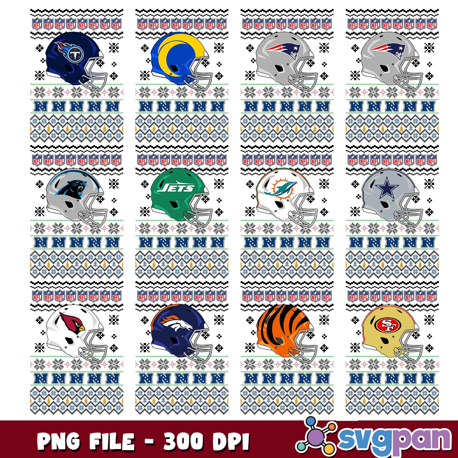 Nfl team logos design png bundle