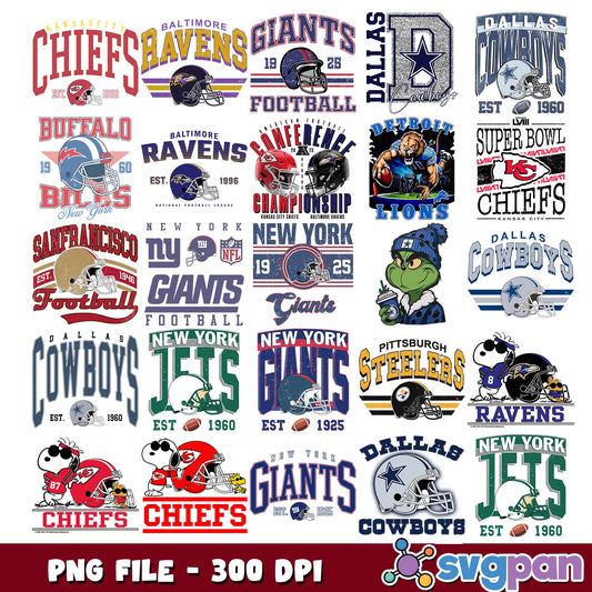 Nfl team logos png bundle