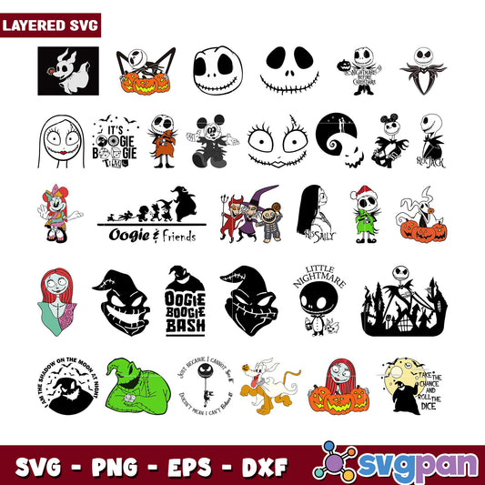 Nightmare Before Christmas SVG Bundle Design Pack