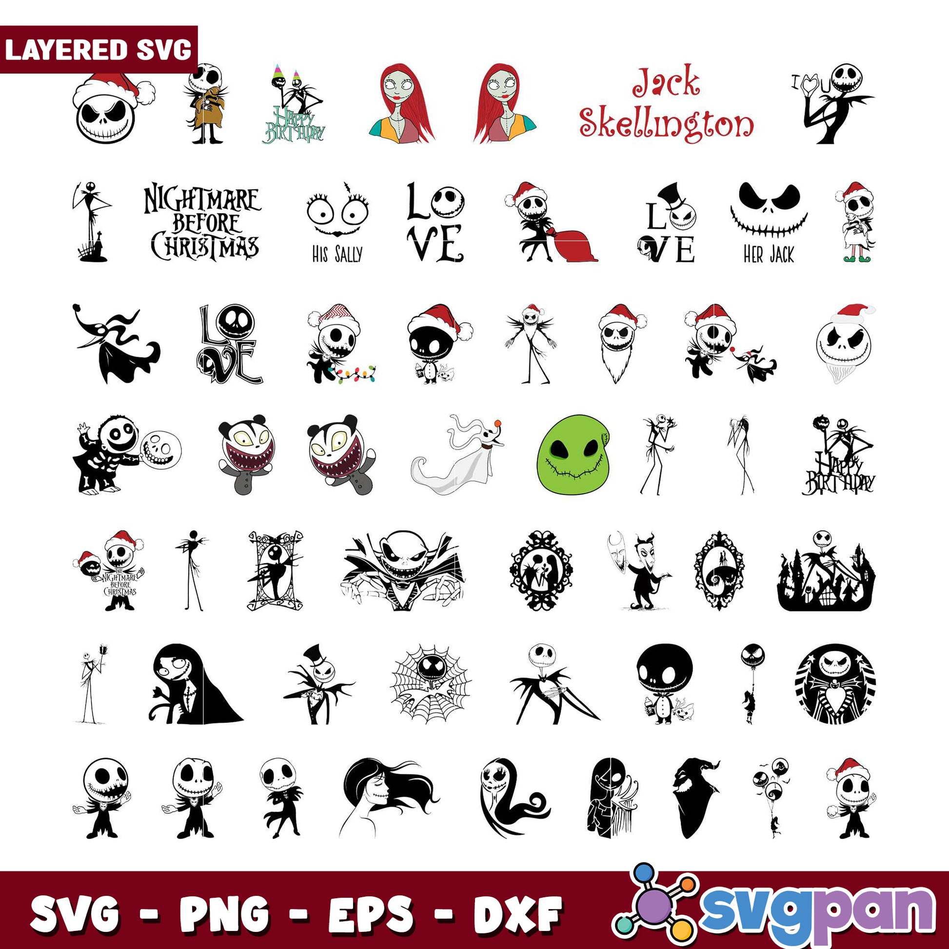 Nightmare Before Christmas SVG Bundle for Crafts
