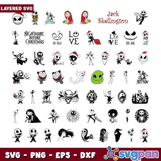 Nightmare Before Christmas SVG Bundle for Crafts