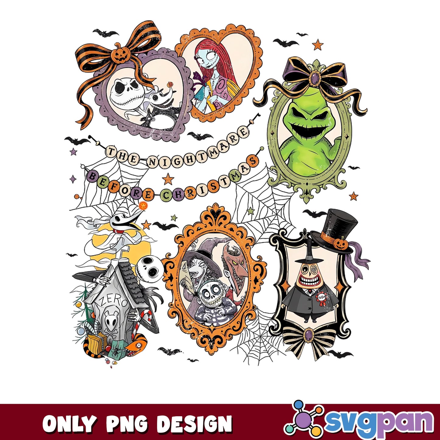 Nightmare Before Christmas Jack Sally Oogie Boogie PNG, Zero Mayor