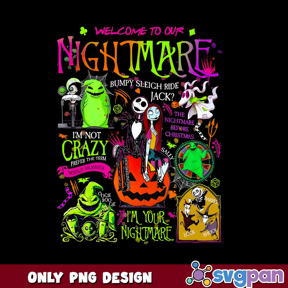 Nightmare Before Christmas PNG Bundle, Jack Skellington PNG, Halloween PNG
