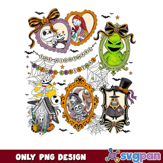 Nightmare Before Christmas PNG, Jack Skellington Sally PNG, Halloween PNG