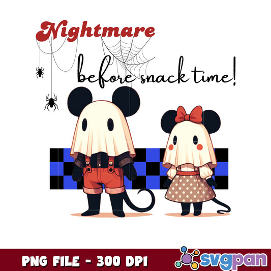 Nightmare before snack time png, spooky halloween png, happy halloween png