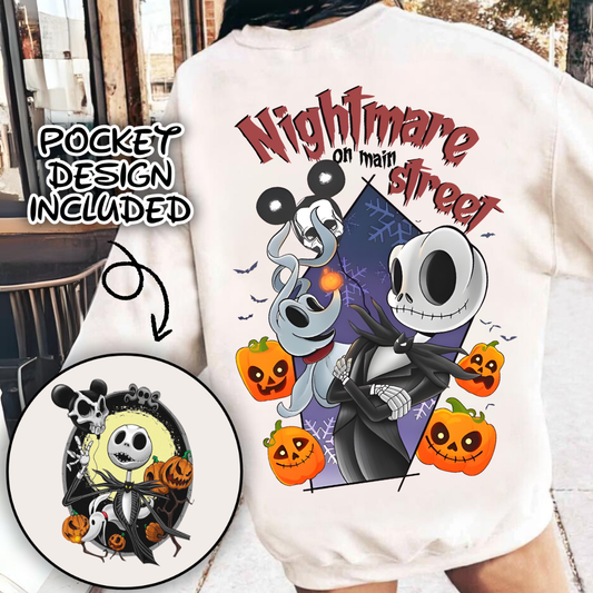 Nightmare on main street illustration png, halloween quotes png , halloween costume png