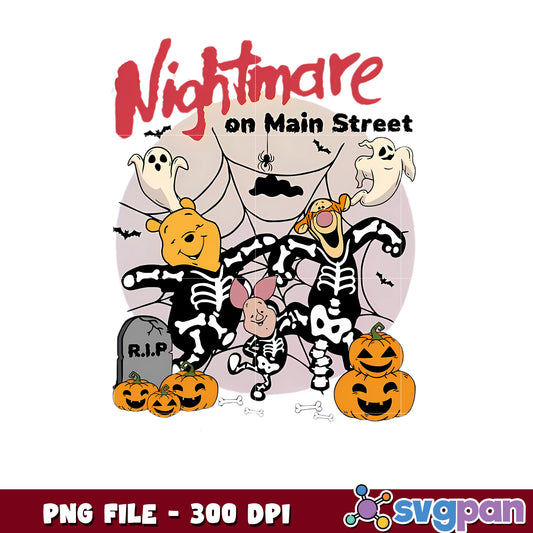 Nightmare on main street png, halloween decorations png, halloween era png