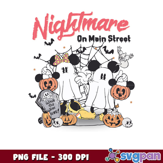 Nightmare on main street png, halloween season png, scary monster​ png