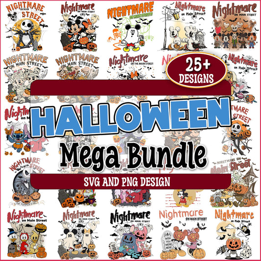 Nightmare on main street png bundle