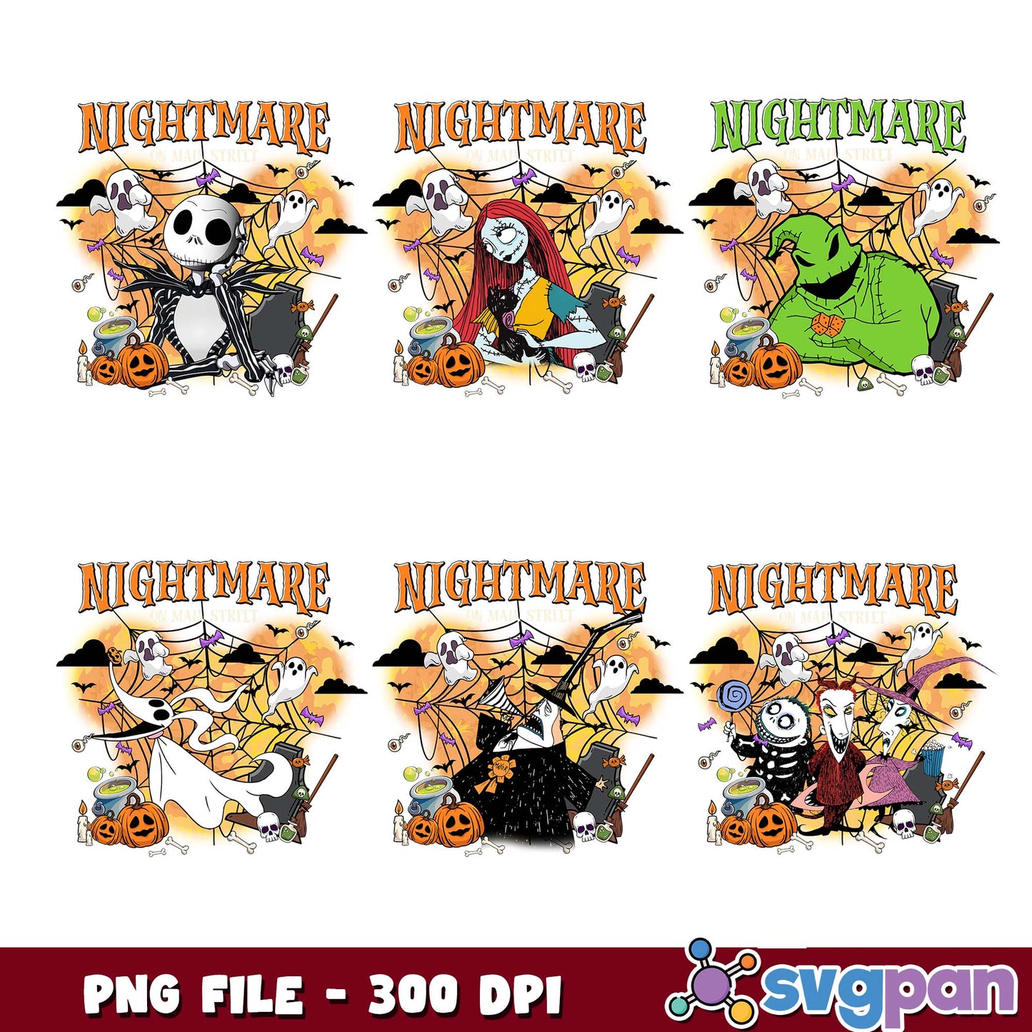 Nightmare web design png bundle