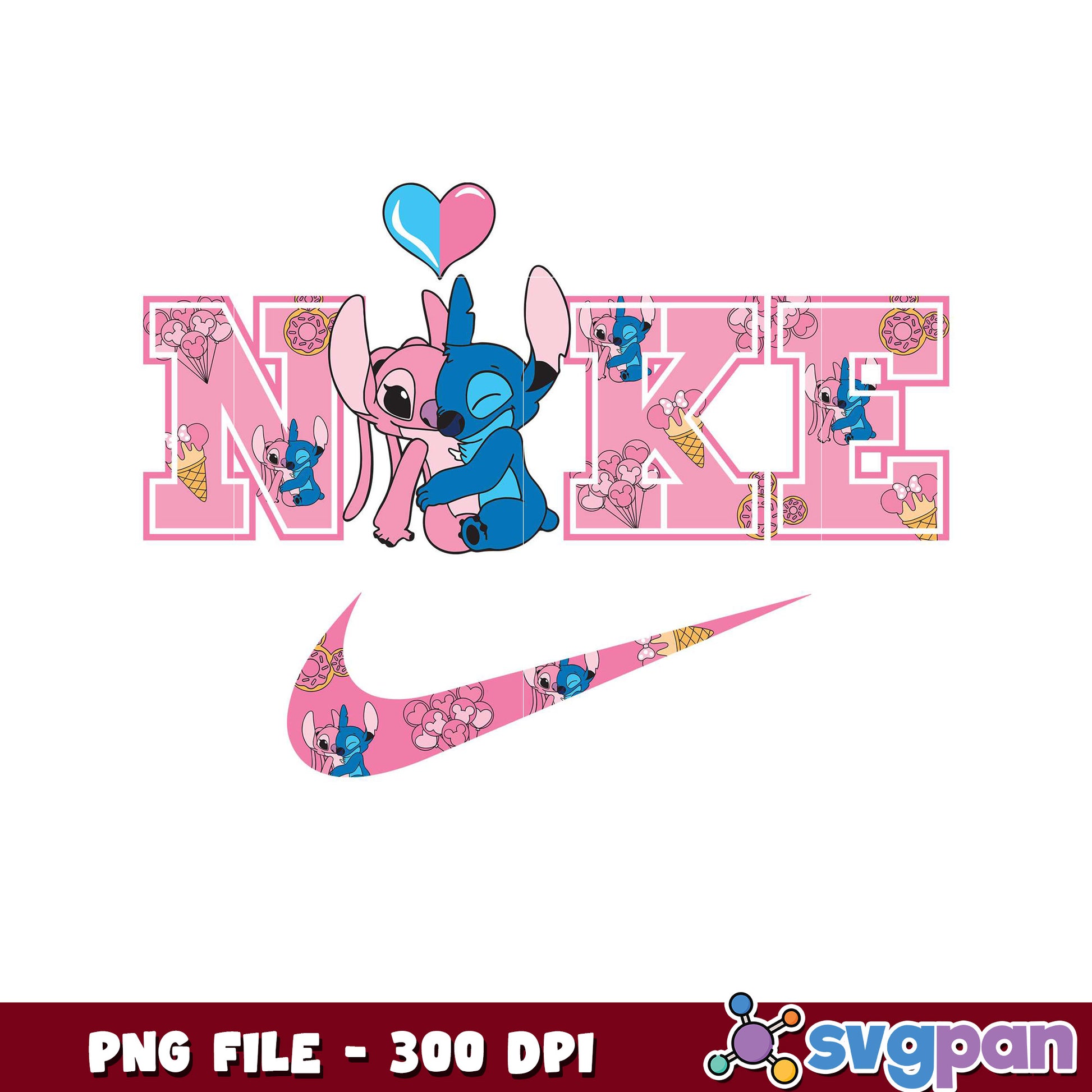 Nike Stitch PNG design, vibrant colors and playful theme