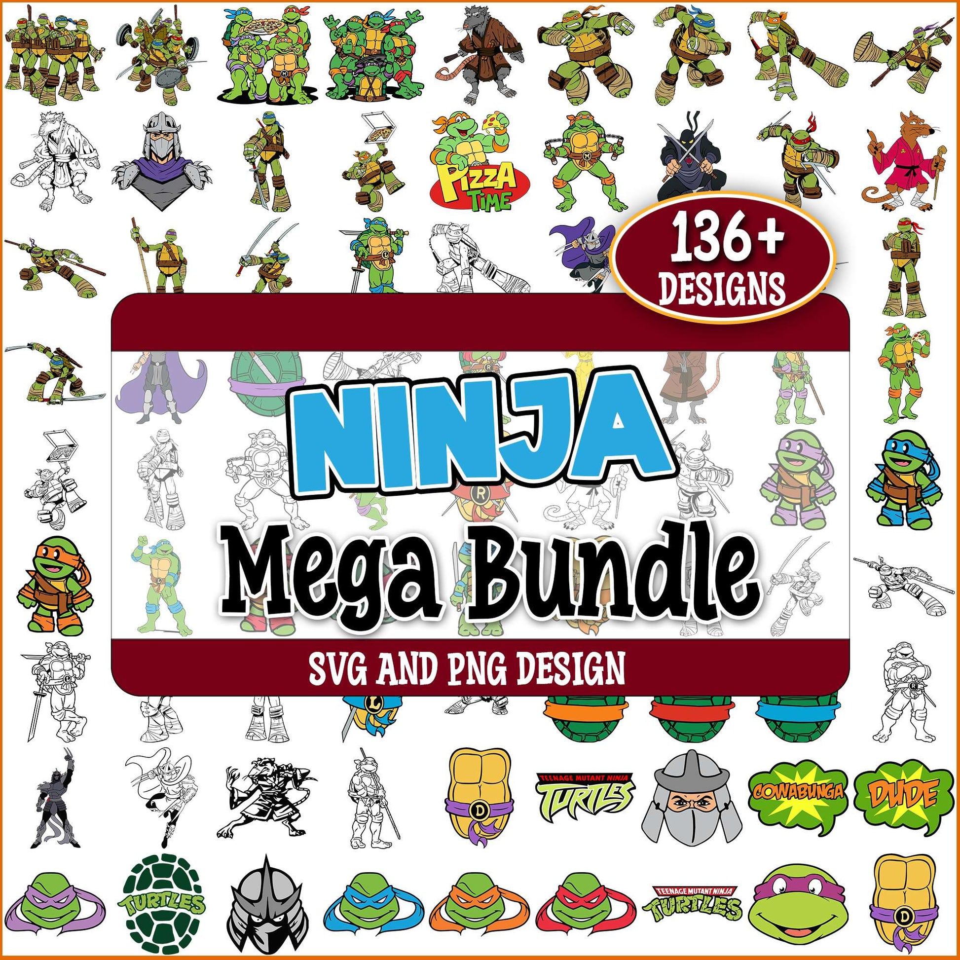 Ninja alphabet svg bundle
