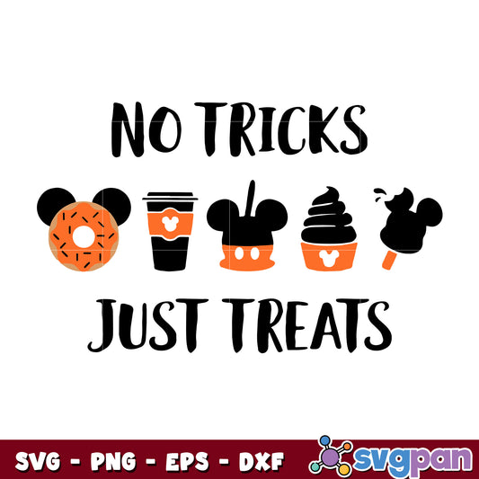 No Trick Just Treats Halloween svg