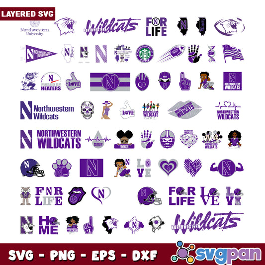 Northwestern Wildcats SVG Bundle