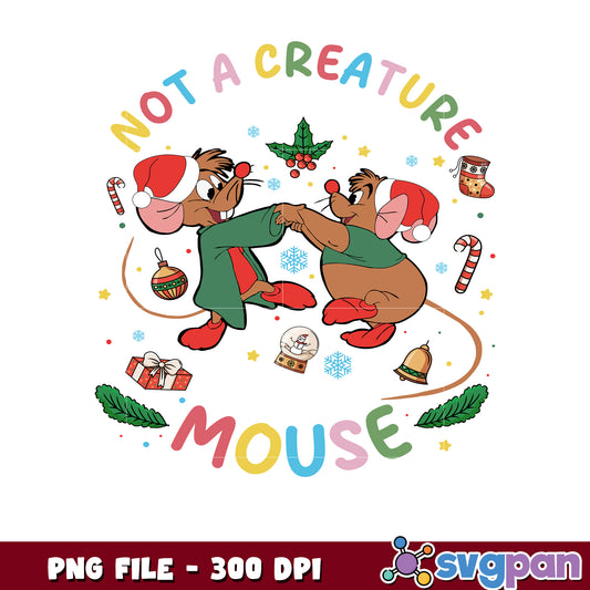 Not a creature mouse png, christmas​ decor png, christmas cookies png