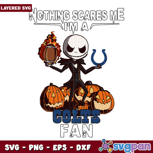 Nothing scares me I'm a Colts fan svg, nfl teams svg, halloween design svg