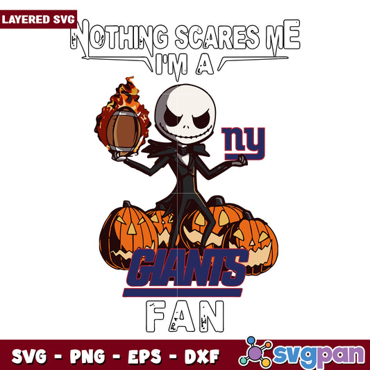 Nothing scares me I'm a Giants fan svg, nfl teams svg, halloween design svg
