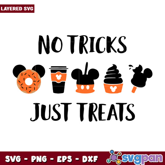 No trick just treats halloween svg, halloween horror nights svg, spirit halloween svg