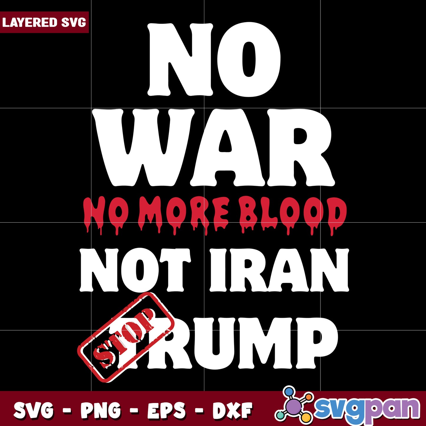 No war no more blood svg, spooky season svg, halloween vacation svg
