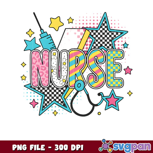 Nurse PNG Design 300 DPI Pop Art Style
