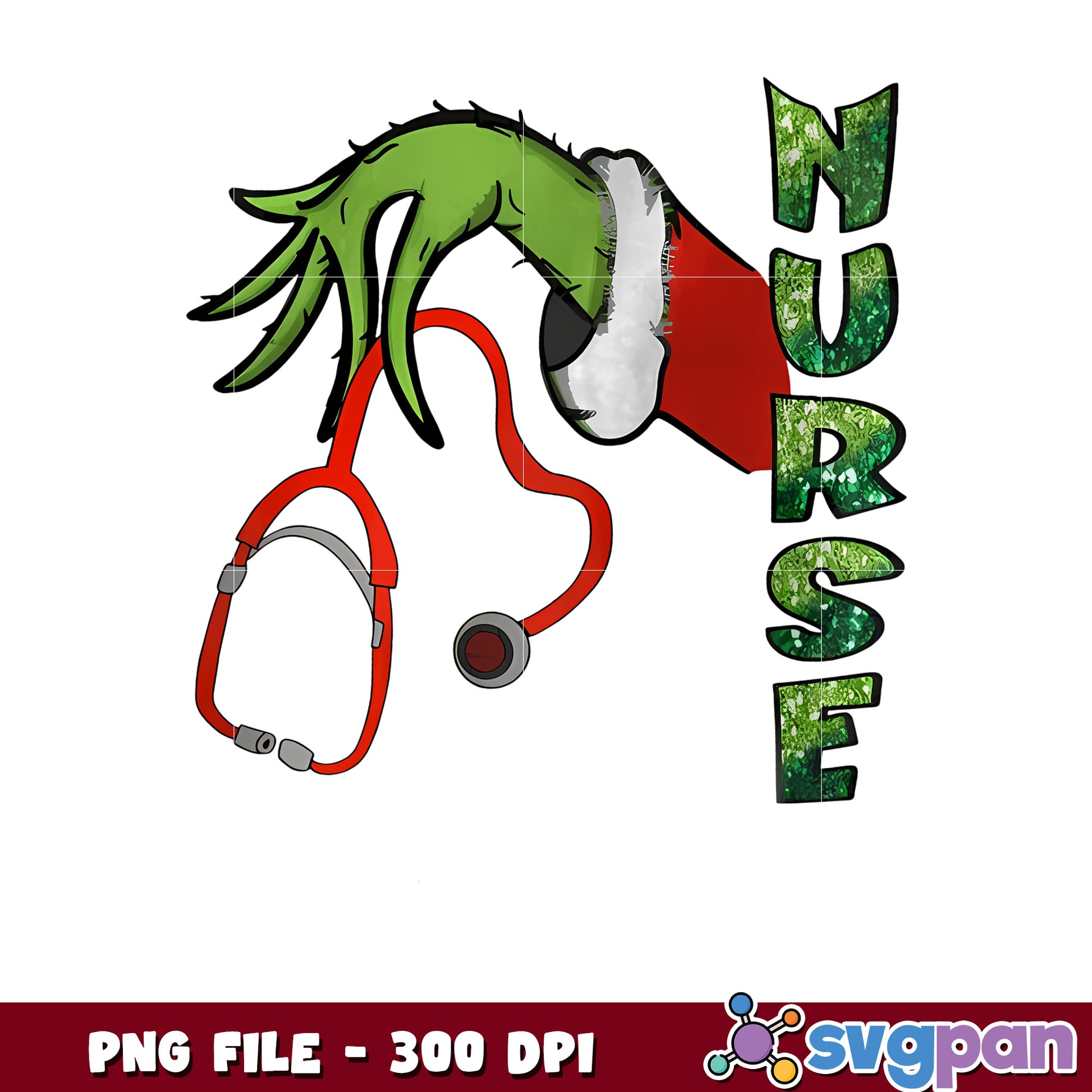 Nurse Stethoscope grinch png, grinch memes png, grinchmas png