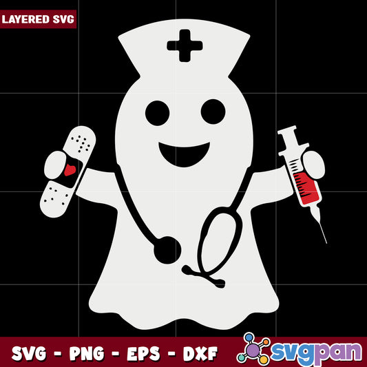 Nurse ghost halloween costume svg, halloween horror nights svg, spirit halloween svg