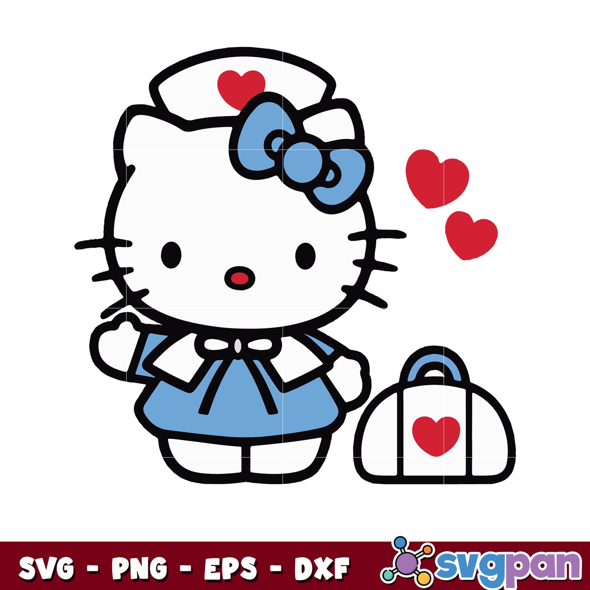 Nurse hello kitty svg, hello kitty svg, sanrio cartoons svg